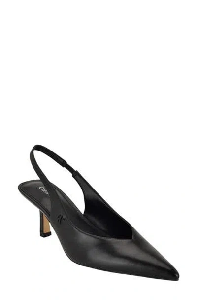 Calvin Klein Chellie Pointed Toe Slingback Pump In Black