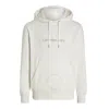 Calvin Klein Chenille Monogram Hoodie In Grey/white