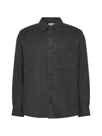 Calvin Klein Chest-pocket Long-sleeved Shirt In Black