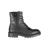 Calvin Klein Chic Black Ankle Boot With Laces And Zip Detail