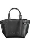 CALVIN KLEIN CHIC BLACK SHOULDER HANDBAG WITH ZIP CLOSURE