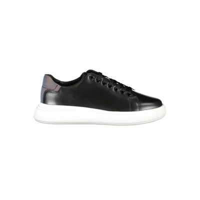 Calvin Klein Chic Contrasting Lace-up Sneakers In Black
