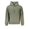 Calvin Klein Chic Green Fleece Hooded Sweatshirt In Green