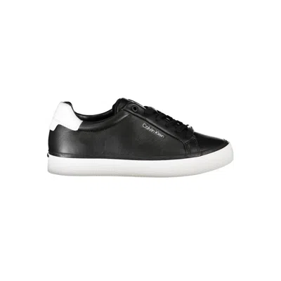 Calvin Klein Chic Laced Sports Sneakers With Contrast Details In Black