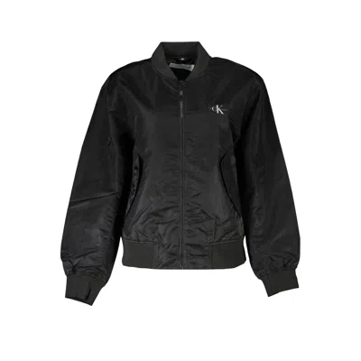Calvin Klein Chic Long Sleeve Zip Sports Women's Jacket In Black