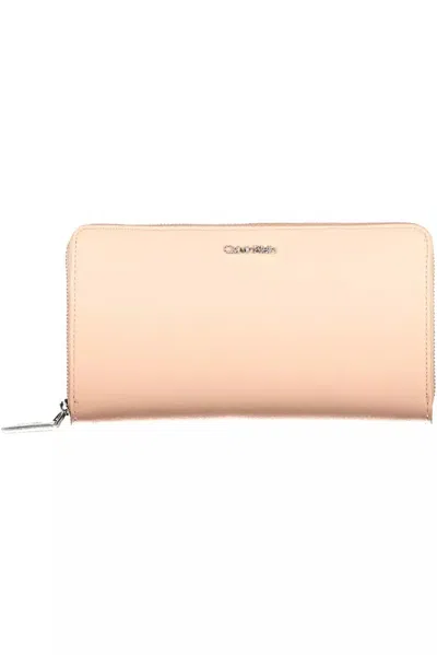 Calvin Klein Chic Pink Polyethylene Wallet With Rfid Blocking