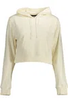 Calvin Klein Chic White Hooded Sweatshirt With Central Pocket