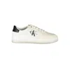 Calvin Klein Chic White Lace-up Sneakers With Contrast Detailing