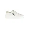 Calvin Klein Chic White Lace-up Sneakers With Contrast Details