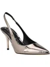 Calvin Klein Women's Corinny Pointy Cap Toe Dress Slingbacks In Silver