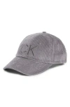 Calvin Klein Ck Corduroy Baseball Cap<br /> In 020 Grey
