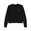 Calvin Klein Logo-appliqué Cotton Jumper In Black
