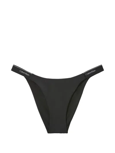 Calvin Klein Ck Icon Logo-detail Bottoms In Black