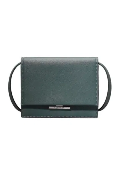 Calvin Klein Ck Linear Crossbody Bag_saffiano In Verde