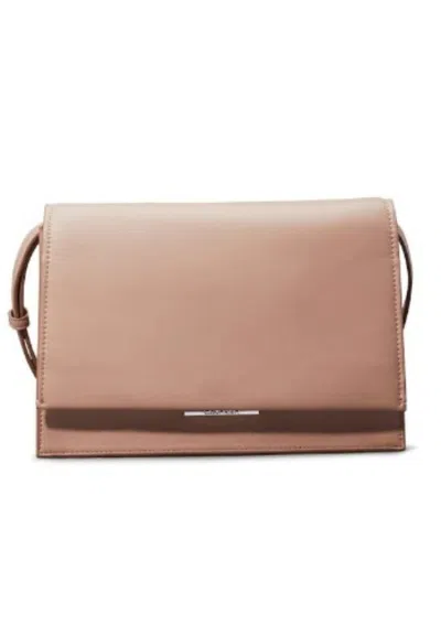 Calvin Klein Ck Linear Shoulder Bag In Marrone