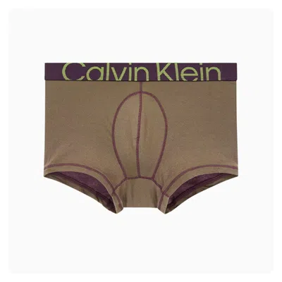 Calvin Klein Ck Low Rise Trunk In Brown