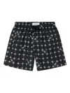 Calvin Klein Boys Logo Print Swim Shorts In Black