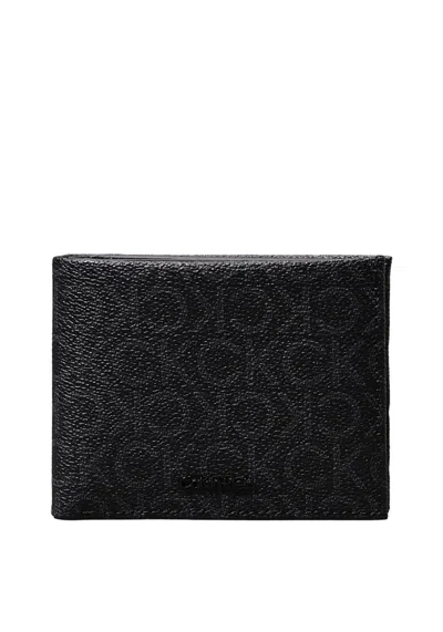 Calvin Klein Ck Must Mono Bifold 5cc W/coin Man  K50k512296-0gj Multicolor In Black