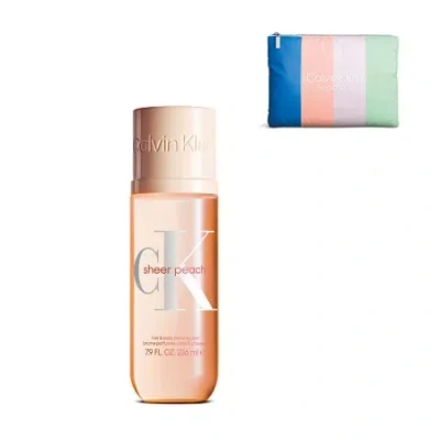 Calvin Klein Ck Sheer Peach Hair & Body Perfum Mist In Transparent