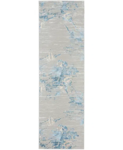 Calvin Klein Ck005 Enchanting Ech01 2'3" X 7'3" Runner Area Rug In Gray,mist