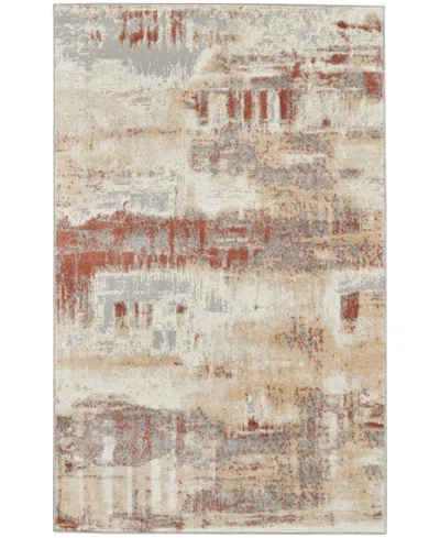Calvin Klein Ck005 Enchanting Ech02 3'2"x5' Area Rug In Gray,rust
