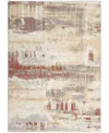 Calvin Klein Ck005 Enchanting Ech02 5'3"x7'3" Area Rug In Gray,rust