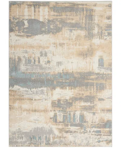 Calvin Klein Ck005 Enchanting Ech02 5'3"x7'3" Area Rug In Ivory,mist