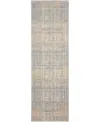 Calvin Klein Ck005 Enchanting Ech05 2'3"x7'3" Runner Area Rug In Gray,ivory