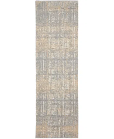 Calvin Klein Ck005 Enchanting Ech05 2'3"x7'3" Runner Area Rug In Gray,ivory