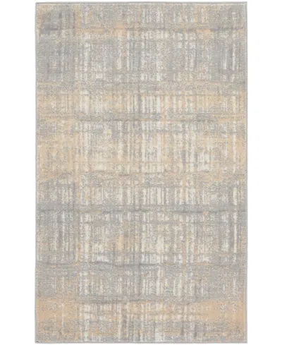 Calvin Klein Ck005 Enchanting Ech05 3'2"x5' Area Rug In Gray,ivory