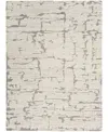 Calvin Klein Ck009 Sculptural Scl01 5'3" X 7'3" Area Rug In Gray