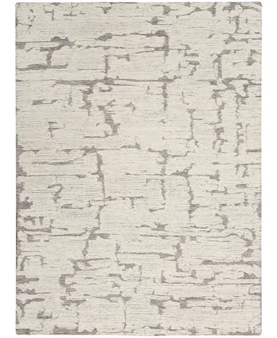 Calvin Klein Ck009 Sculptural Scl01 5'3" X 7'3" Area Rug In Gray