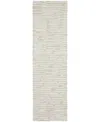 Calvin Klein Ck010 Linear Lnr01 2'2"x8' Runner Area Rug In Neutral