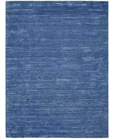 Calvin Klein Ck010 Linear Lnr01 7'7"x9'7" Area Rug In Blue