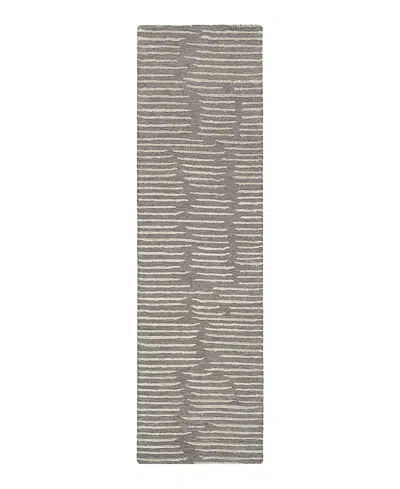Calvin Klein Ck010 Linear Lnr01 Runner Area Rug, 2'3 X 8' In Grey