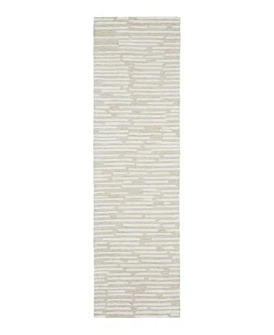 Calvin Klein Ck010 Linear Lnr01 Runner Area Rug, 2'3 X 8' In Ivory