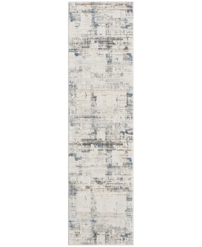 Calvin Klein Ck022 Infinity Ifn06 2'2"x7'6" Runner Area Rug In Ivory,gray