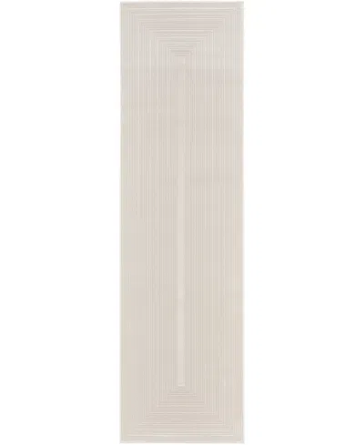Calvin Klein Ck024 Irradiant Irr02 2'x6' Runner Area Rug In White