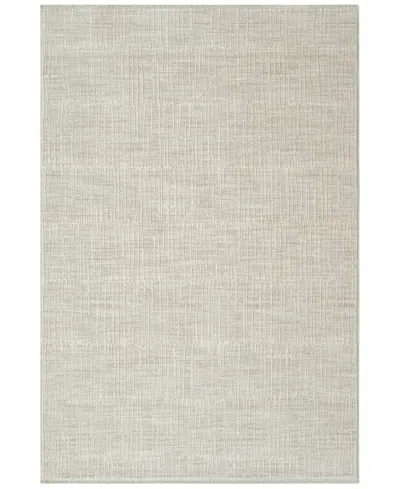 Calvin Klein Ck079 Notes Not02 3'9"x5'9" Area Rug In Silver