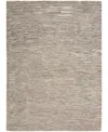 Calvin Klein Ck10 Linear Lnr01 3'9" X 5'9" Area Rug In Gray