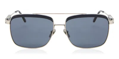 Calvin Klein Ck19100s 410 Men's Sunglasses Blue Size 56 In Metallic