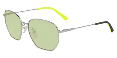 Calvin Klein Ck19102s 045 Men's Sunglasses Silver Size 53