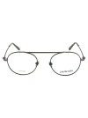 Calvin Klein Matte Black Metal Optical Glasses In 306 Matte Hunter