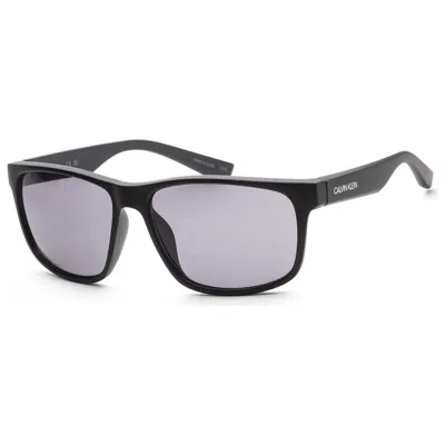 Calvin Klein Ck19539sn001 Matte Black Rectangle Sunglasses In Multi