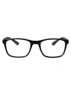 Calvin Klein Matte Black Acetate Glasses In Black