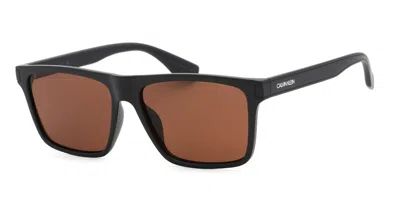 Calvin Klein Ck20521s 410 Women's Sunglasses Blue Size 56 In Black