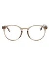 Calvin Klein Crystal Beige Acetate Glasses In Brown