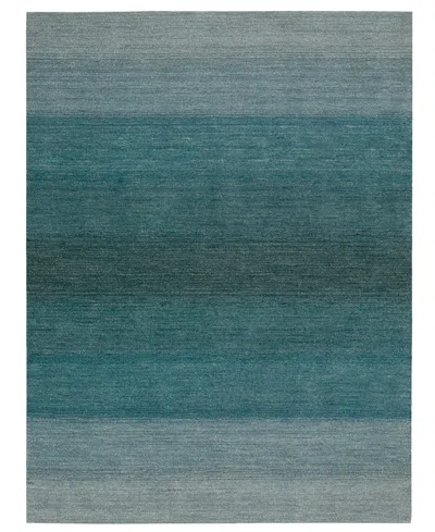 Calvin Klein Ck206 Linear Glow Glo-01 2'3" X 7'6" Runner In Aqua