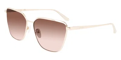 Calvin Klein Ck22104s 718 Men's Sunglasses Gold Size 60 In Pink