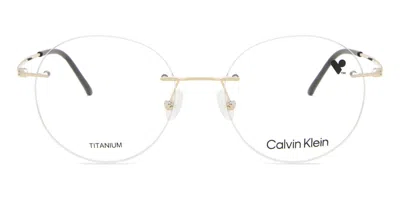 Calvin Klein Ck22125ta 001 Men's Glasses Gold Size 50 - Free Lenses - Blue Light Block Available In White